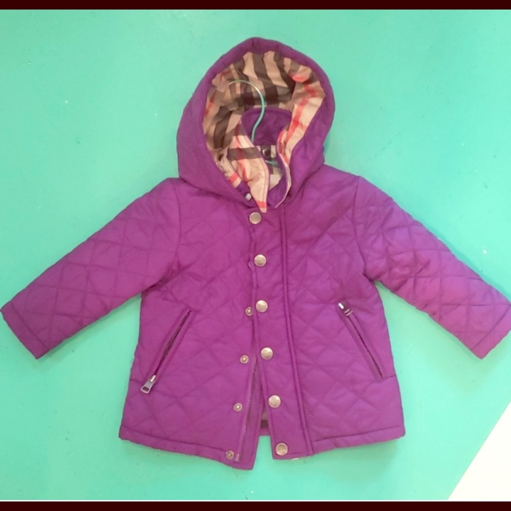 Burberry Purple Quilted Jacket
